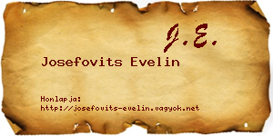 Josefovits Evelin névjegykártya